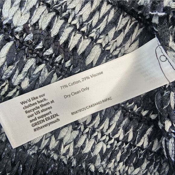 Eileen Fisher open net coastal sweater blouse minimalist contemporary - Picture 3 of 9